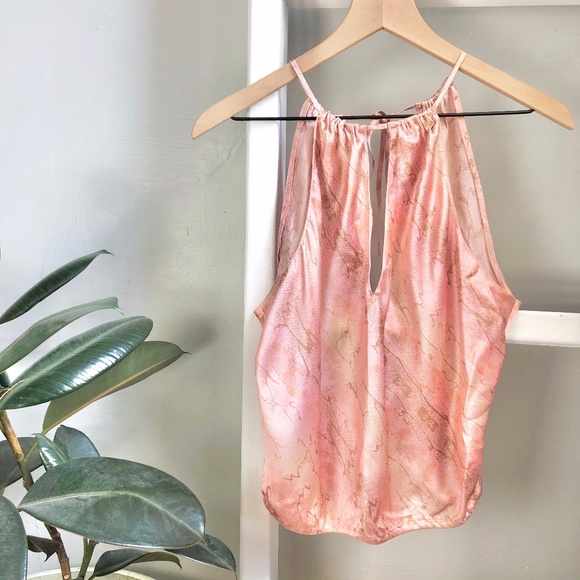 Victoria's Secret Tops - Victoria's Secret Pink Snake Skin Halter Crop Top